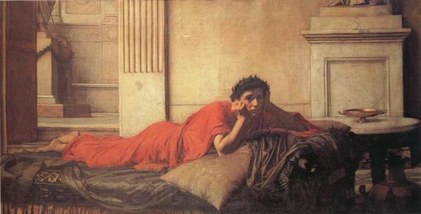 John William Waterhouse The Remorse of Nero After the Murder of his Mother Norge oil painting art